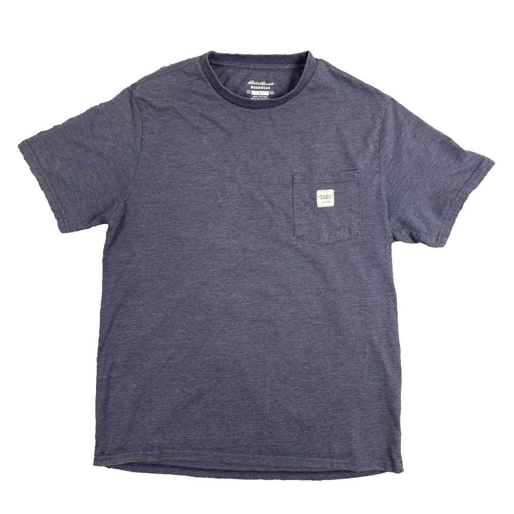 Eddie Bauer Workwear Moisture Wicking Stain‎ Resistant Men's Large T-Shirt Blue